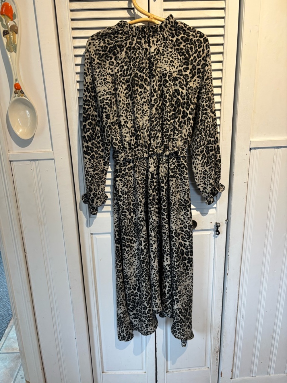 Banana Republic Leopard Print Maxi Dress - Black & Cream